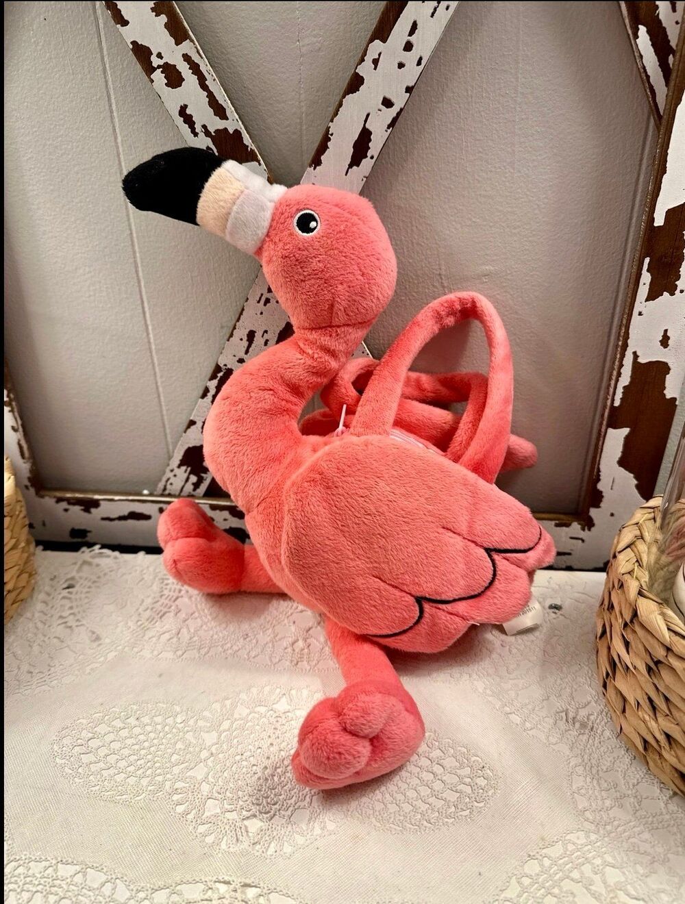 Girl's Pink Flamingo Plush Purse